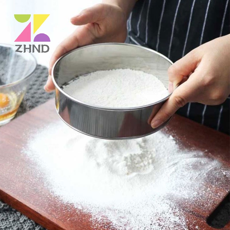 Zhuzhengde Dụng Cụ Rây Bột Bằng Thép Không Gỉ Hình Tròn