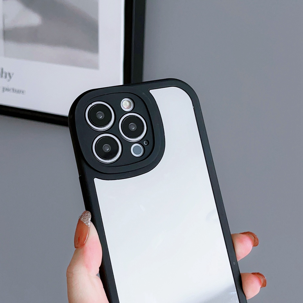 Ốp Điện Thoại Mềm Tráng Gương Hình Cô Gái Cho oppo reno 8 pro 8z 7z 7 5g 8t 4g 6 5f