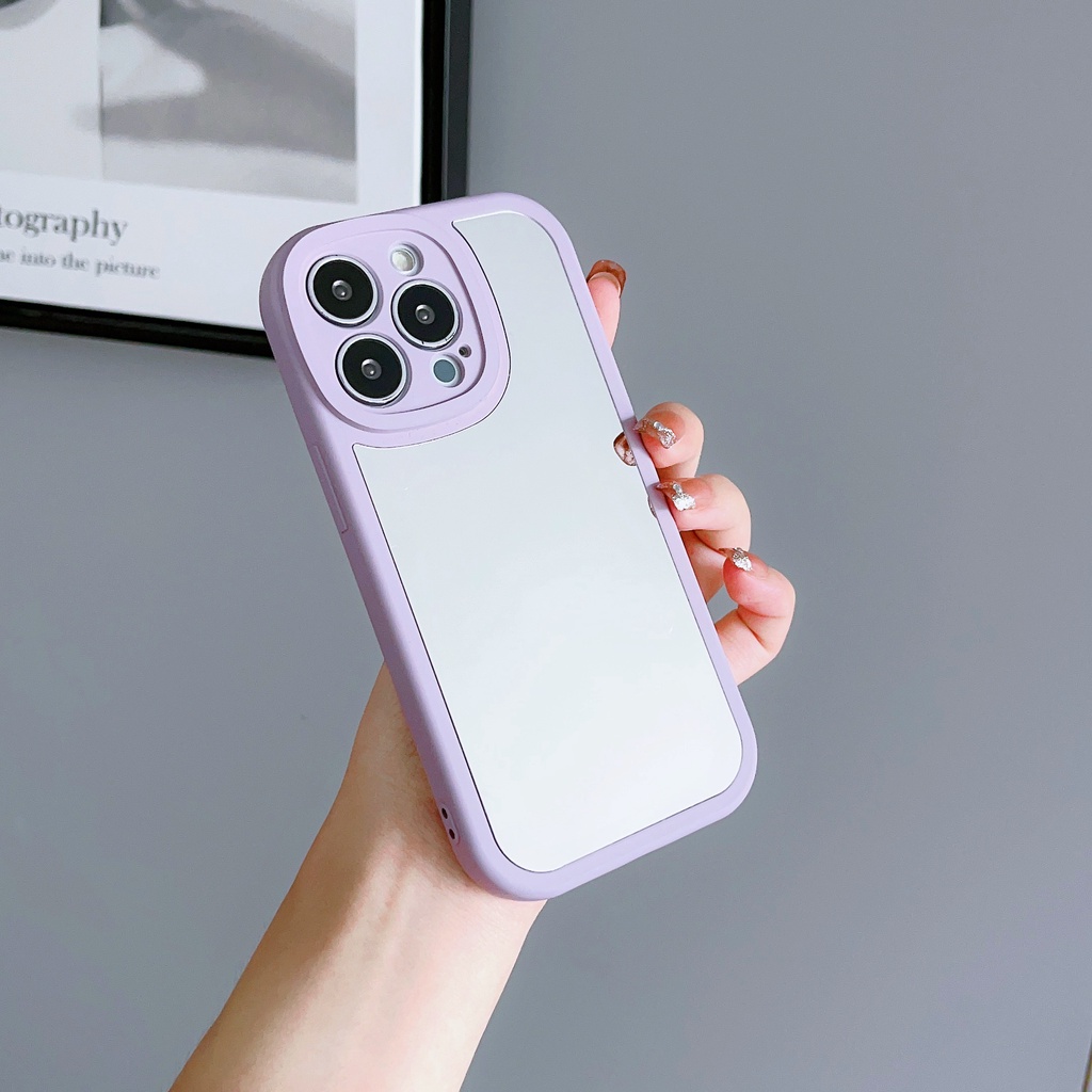 Ốp Điện Thoại Mềm Tráng Gương Hình Cô Gái Cho oppo reno 8 pro 8z 7z 7 5g 8t 4g 6 5f