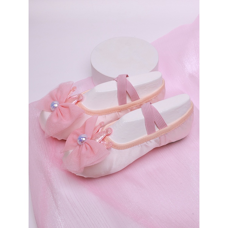 Giày Múa Ba Lê Đế Mềm Xinh Xắn Cho Bé Gái