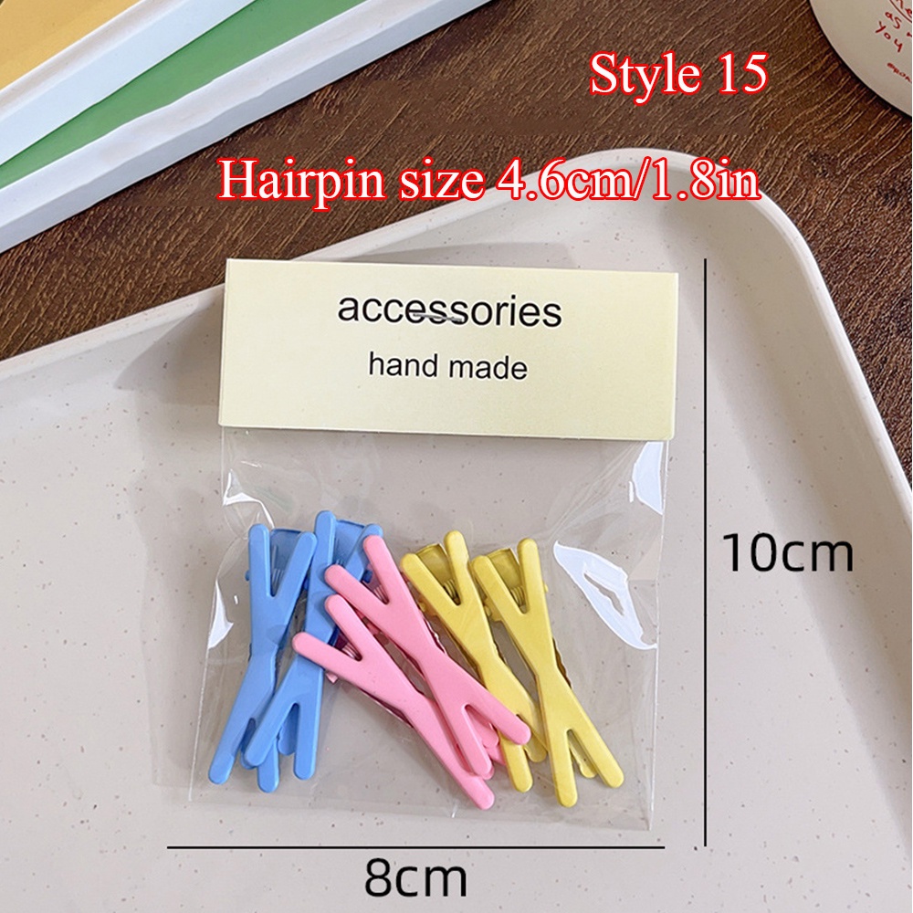 Set 6 Kẹp Tóc y2k Hình Ngôi Sao / Giọt Nước Nhiều Màu Dễ Thương