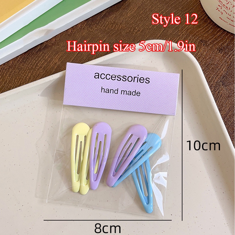 Set 6 Kẹp Tóc y2k Hình Ngôi Sao / Giọt Nước Nhiều Màu Dễ Thương
