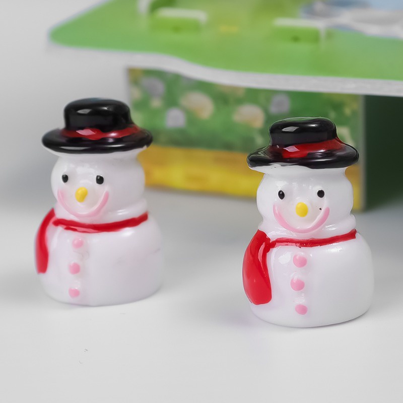 Mô Hình Người Tuyết mini Bằng Nhựa resin Để Bàn Trang Trí Giáng Sinh diy