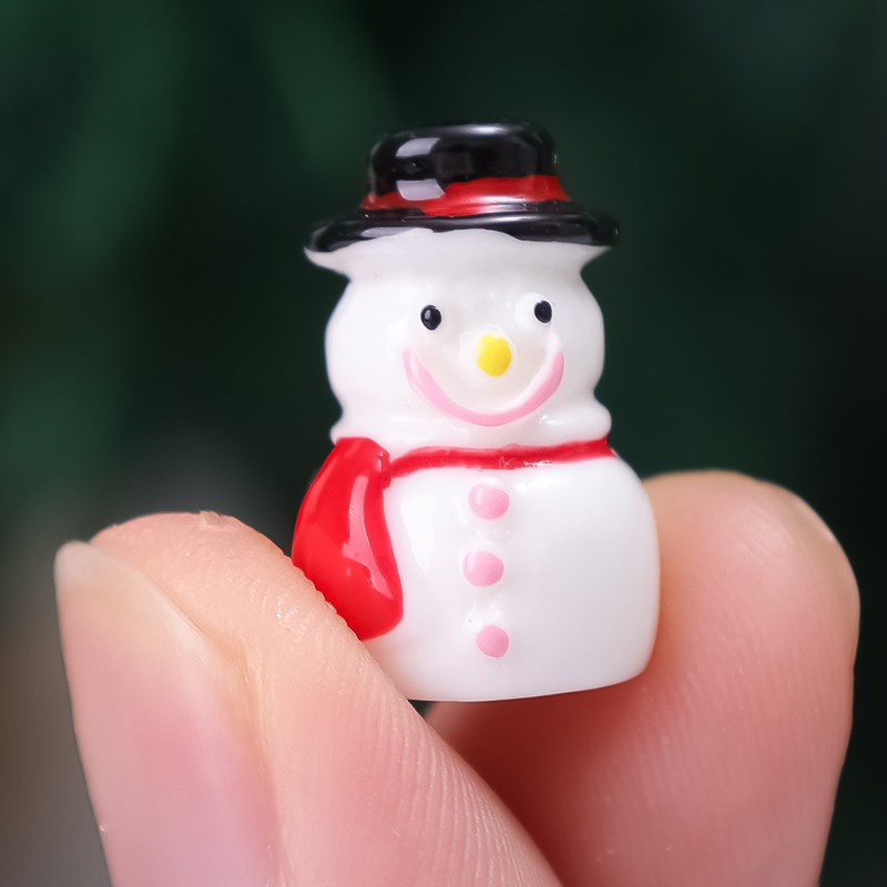 Mô Hình Người Tuyết mini Bằng Nhựa resin Để Bàn Trang Trí Giáng Sinh diy