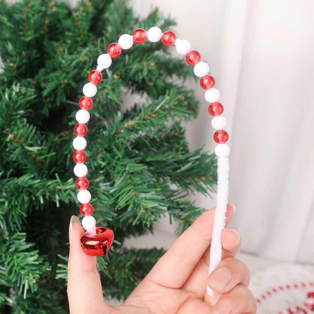 Kẹo Giáng Sinh 4 Phong Cách Màu Trắng / Đỏ Trang Trí Cây Thông