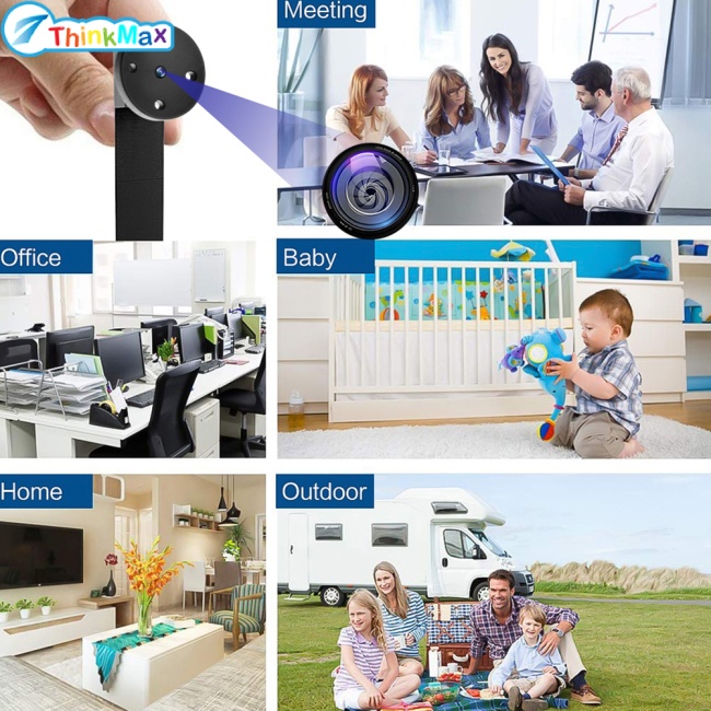 Máy Quay An Ninh 1080p mini Thiết Kế Nút Chuyển Động diy