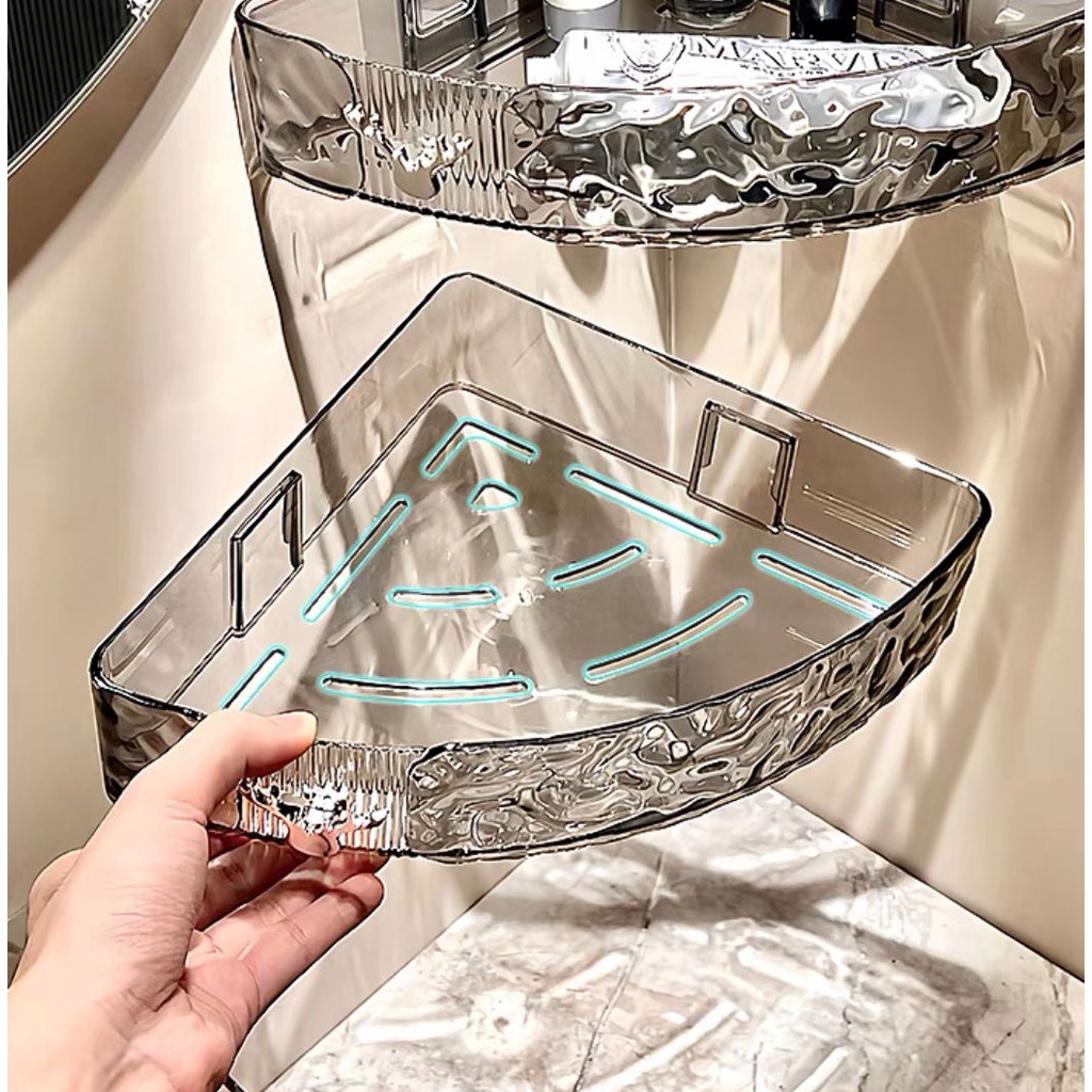 Kệ Đựng Đồ Dùng Nhà Tắm Hình Tam Giác Đa Năng Bằng acrylic