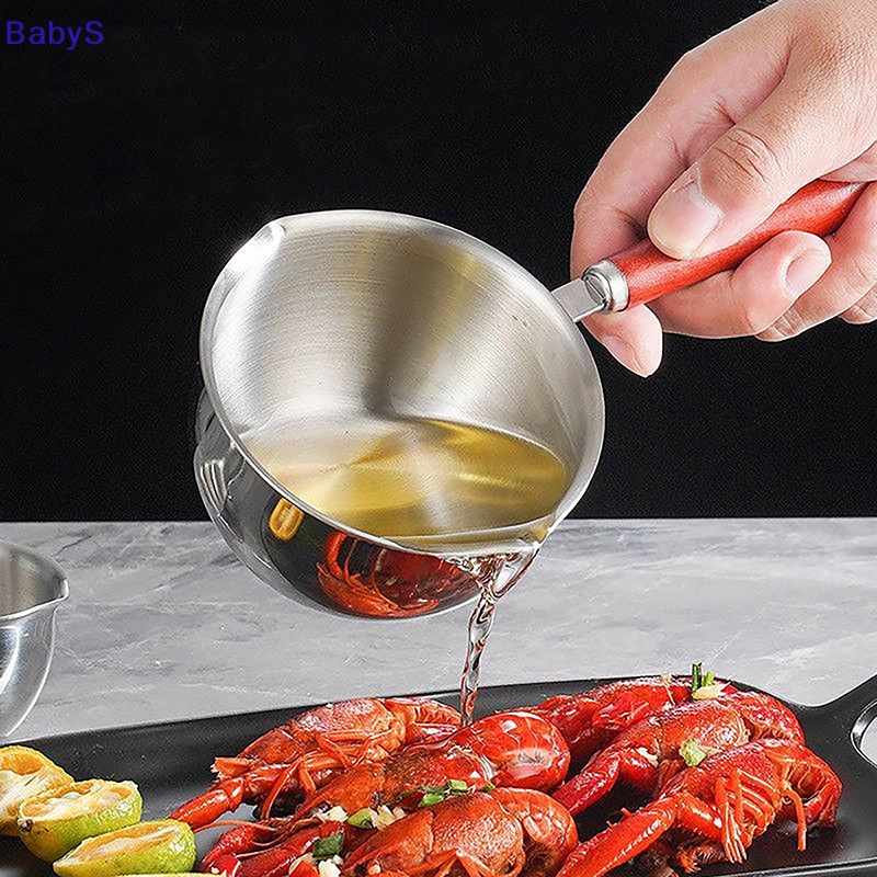 Nồi Nấu Sáp Có Tay Cầm Dài Bằng Thép Không Gỉ Dùng Làm Xà Phòng / Bơ / Sữa / Cà Phê diy