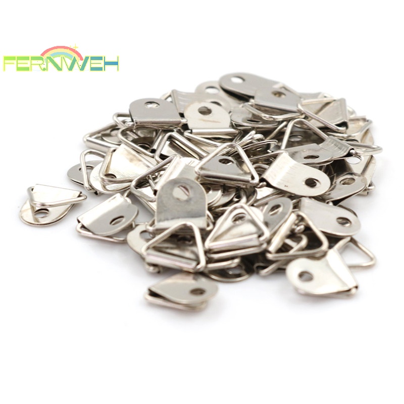 50 Móc Treo Khung Ảnh Hình Tam Giác Tráng Gương Màu Bạc