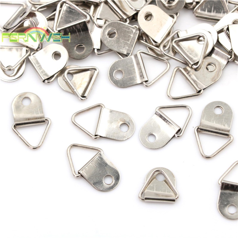50 Móc Treo Khung Ảnh Hình Tam Giác Tráng Gương Màu Bạc