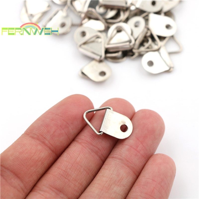 50 Móc Treo Khung Ảnh Hình Tam Giác Tráng Gương Màu Bạc
