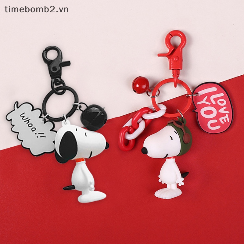 Móc Chìa Khóa Hoạt Hình snoopy Đáng Yêu Sáng Tạo Làm Quà Tặng Sinh Nhật Thời Trang ~
