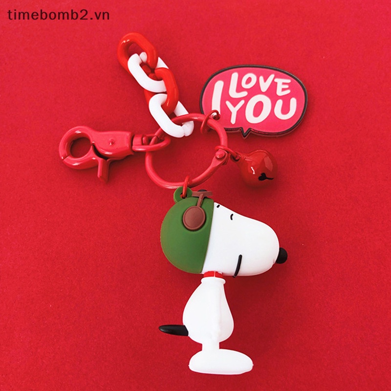 Móc Chìa Khóa Hoạt Hình snoopy Đáng Yêu Sáng Tạo Làm Quà Tặng Sinh Nhật Thời Trang ~