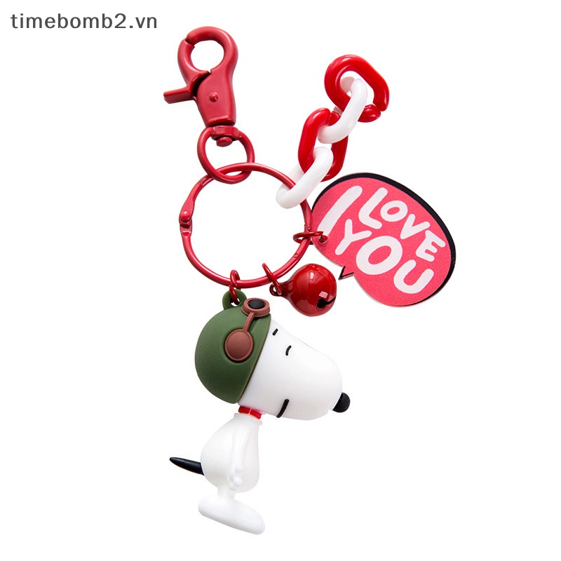 Móc Chìa Khóa Hoạt Hình snoopy Đáng Yêu Sáng Tạo Làm Quà Tặng Sinh Nhật Thời Trang ~
