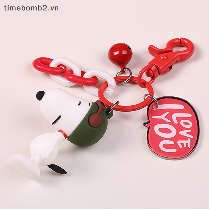 Móc Chìa Khóa Hoạt Hình snoopy Đáng Yêu Sáng Tạo Làm Quà Tặng Sinh Nhật Thời Trang ~