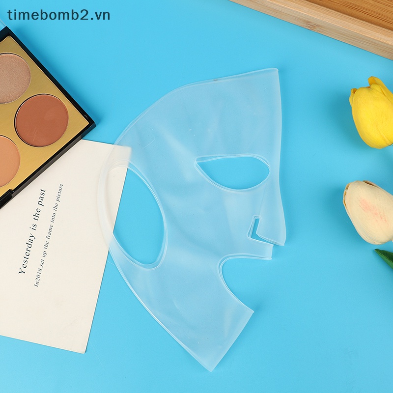 Mặt Nạ silicone Định Hình Khuôn Mặt Chữ v Chống Nếp Nhăn Có Thể Tái Sử Dụng Làm Săn Chắc Da ~