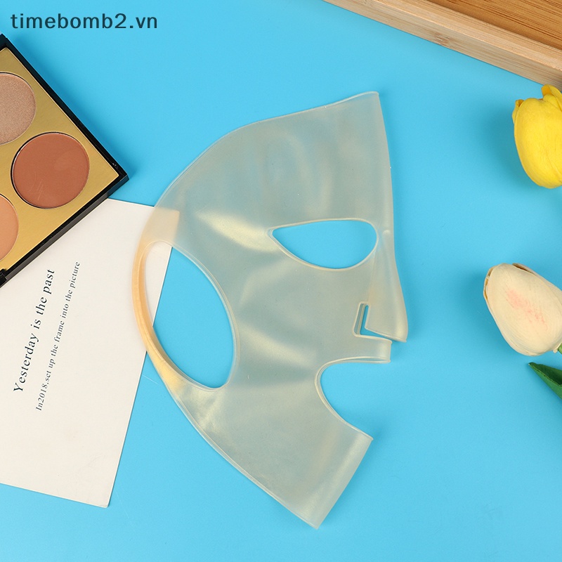 Mặt Nạ silicone Định Hình Khuôn Mặt Chữ v Chống Nếp Nhăn Có Thể Tái Sử Dụng Làm Săn Chắc Da ~