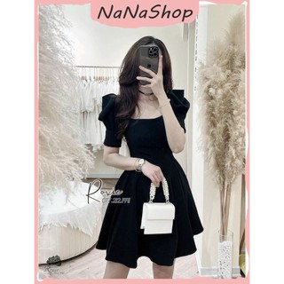 [New Sales 2024] Đầm váy nữ dự tiệc cotton lạnh có mút xòe với 2 tone màu quyến rũ