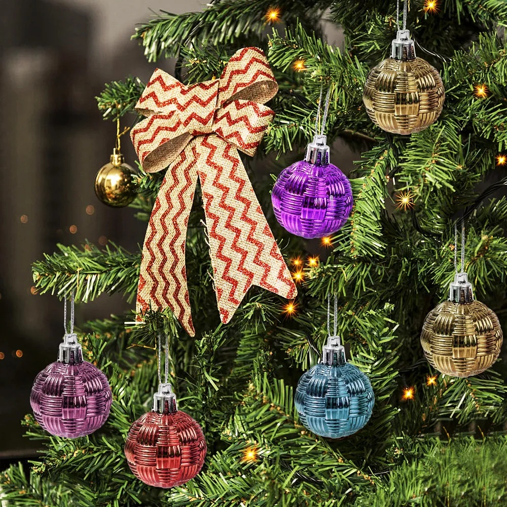 Set 12 Trái Châu Lấp Lánh Trang Trí Cây Thông Noel