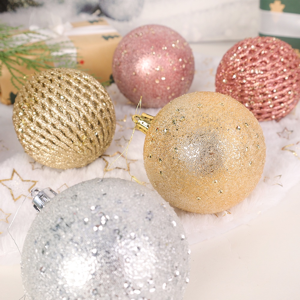 Set 12 Trái Châu Lấp Lánh Trang Trí Cây Thông Noel