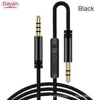 Dây Cáp Âm Thanh Nối Cổng 3.5mm Với mic Điều Khiển Cho Loa Xe Hơi Điện Thoại