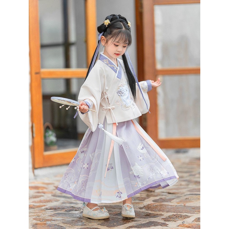 Bộ Hán Phục Phong Cách Trung Hoa Xinh Xắn Cho Bé Gái
