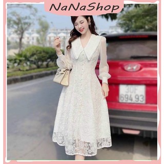 [New Sales 2024] Váy đầm nữ trắng thiết kế sang chảnh, đầm voan trắng dự tiệc xinh xắn