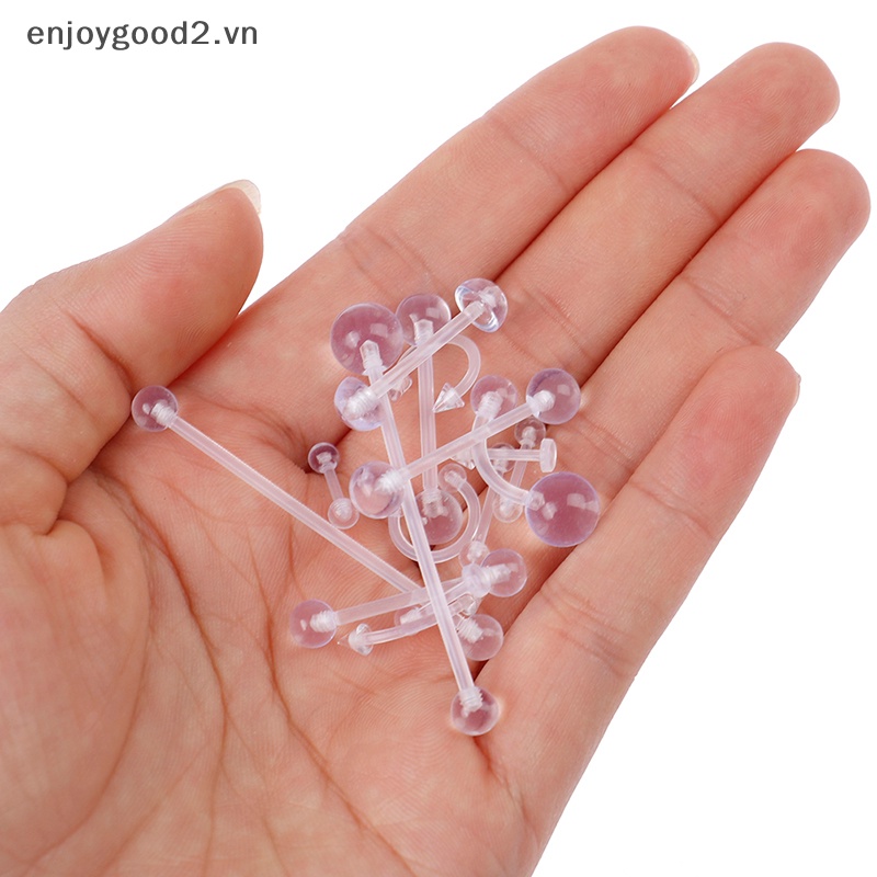 & Thời Trang 15 Khuyên Rốn / Lưỡi / Môi / Lưỡi / Rốn Bằng Thép Không Gỉ