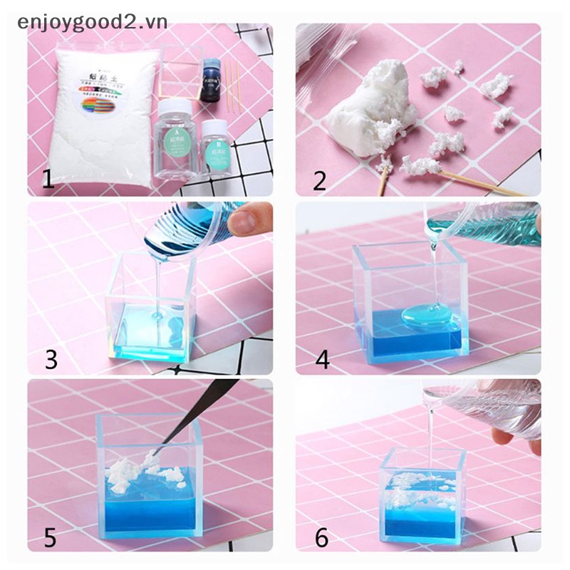 & Thời Trang diy Thủ Công Đám Mây Trắng epoxy Pha Lê Giả Làm Trang Sức Bùn