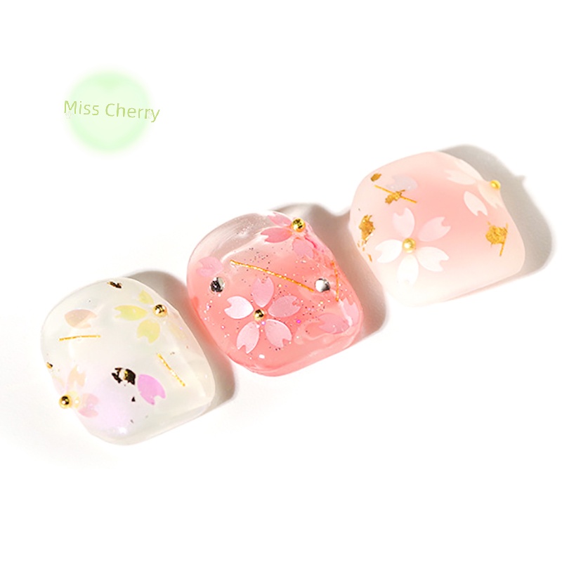 1 Lọ  Kim Tuyến Nhiều Màu Sắc Hình Cánh Hoa Anh Đào Trang Trí Móng Tay