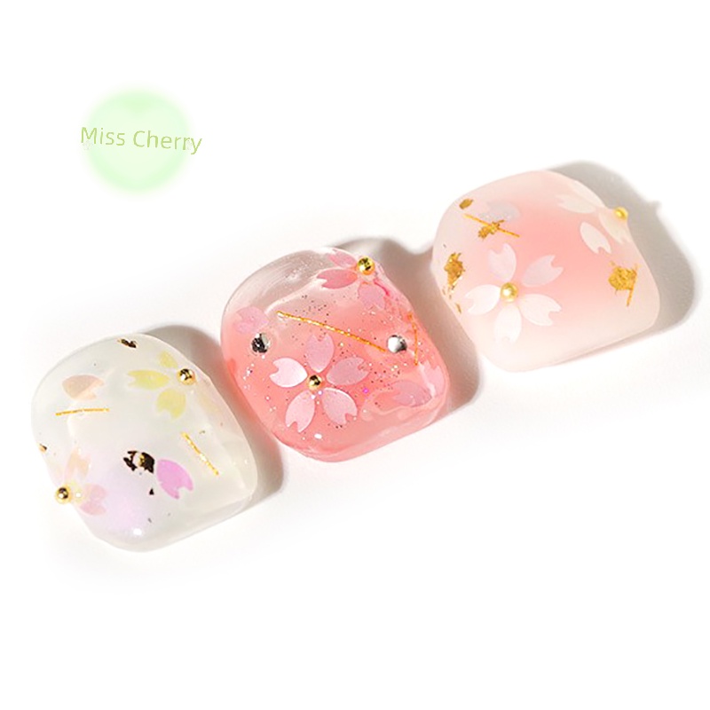 1 Lọ  Kim Tuyến Nhiều Màu Sắc Hình Cánh Hoa Anh Đào Trang Trí Móng Tay