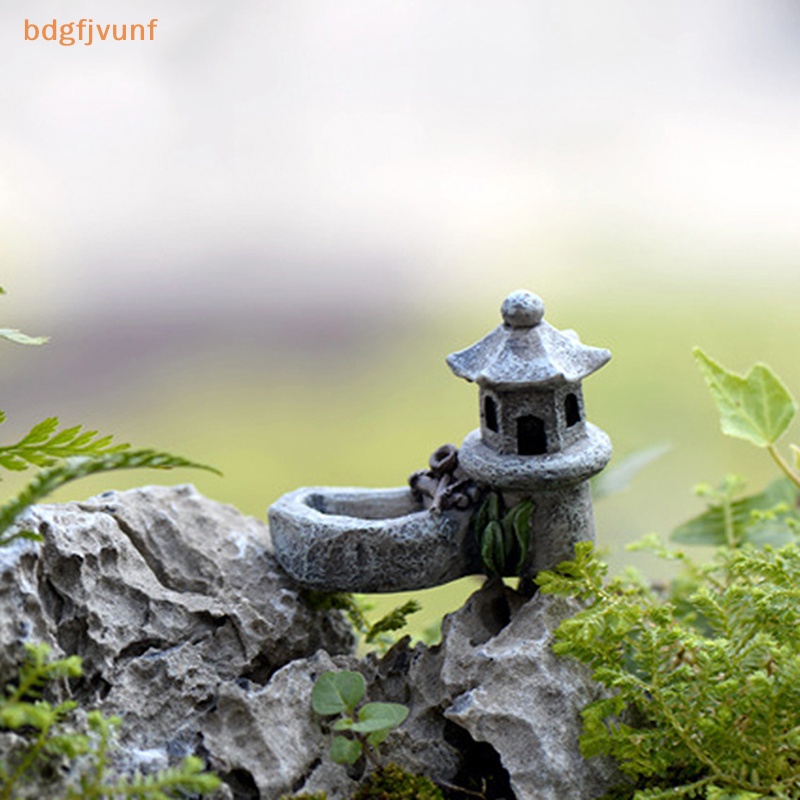 Bdgf Tượng Tháp pond mini Bằng Nhựa resin Phong Cách retro Trang Trí Tiểu Cảnh diy