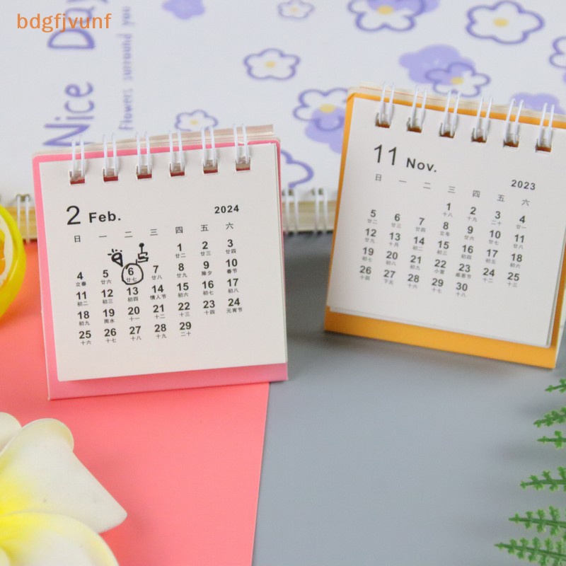 Lịch Để Bàn mini bdgf new 2024 Dùng Trang Trí Văn Phòng / Trường Học