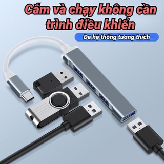 Cáp chuyển đổi từ type c sang 4 cổng usb - bộ chia cổng hub usb và hub type c