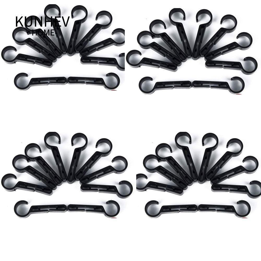 KUNHEV Set 40 Móc Kẹp Mũ Bảo Hiểm Bằng abs Màu Đen Siêu Bền