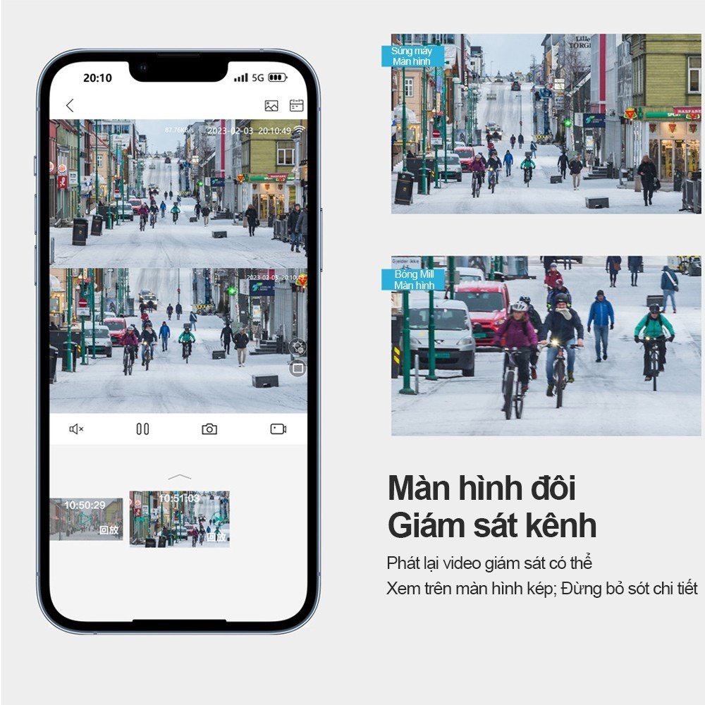 Camera Yoosee thế hệ mới xoay 360 FullHD - xem đêm có màu BD8