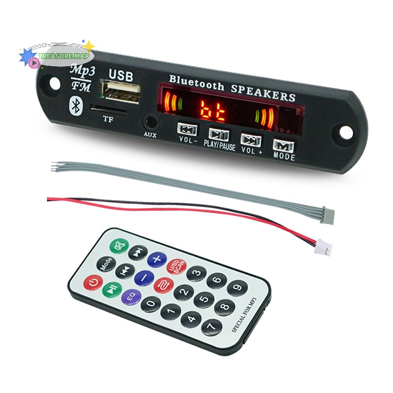 Bảng Mạch Giải Mã Âm Thanh usb tf fm bluetooth 5.0 9v-12v mp3 Wm Không Dây heyuanlong333 Có Điều Khiển Từ Xa Cho Xe Hơi