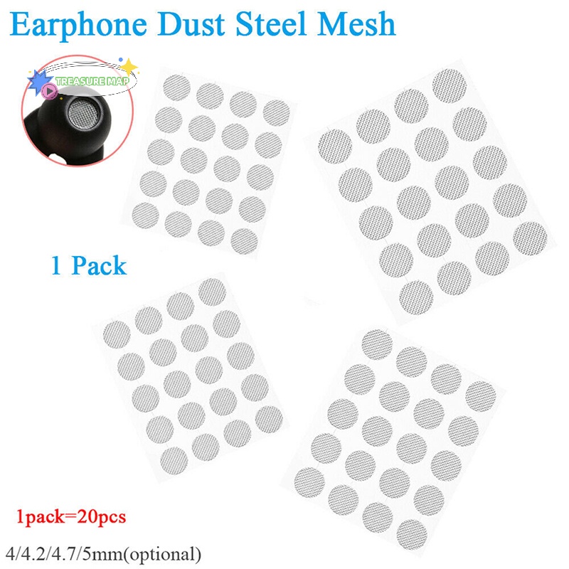 Set 20 Lưới Thép Bọc Tai Nghe Chống Bụi 4mm 4.2mm 4.7mm 5mm diy