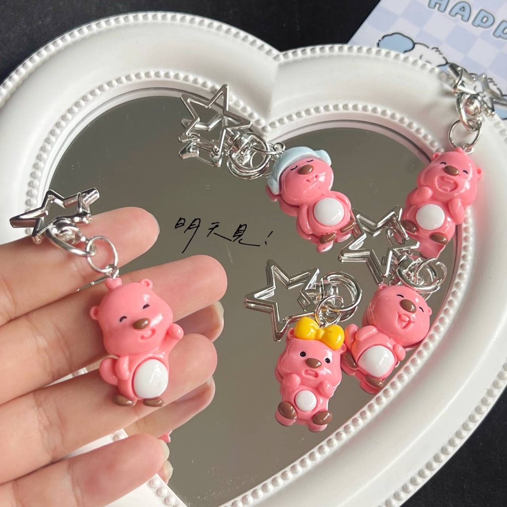 Ruby Móc Khóa Hình Ngôi Sao Nổi Tiếng Hoạt Hình Dễ Thương Làm Quà Tặng Cho Bạn Gái / Cặp Đôi