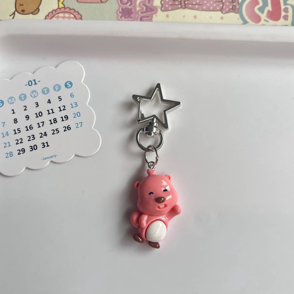 Ruby Móc Khóa Hình Ngôi Sao Nổi Tiếng Hoạt Hình Dễ Thương Làm Quà Tặng Cho Bạn Gái / Cặp Đôi