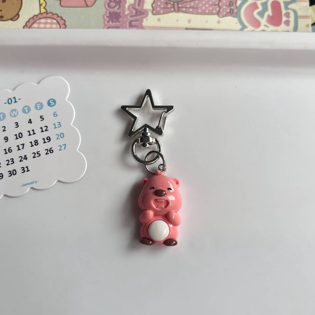 Ruby Móc Khóa Hình Ngôi Sao Nổi Tiếng Hoạt Hình Dễ Thương Làm Quà Tặng Cho Bạn Gái / Cặp Đôi