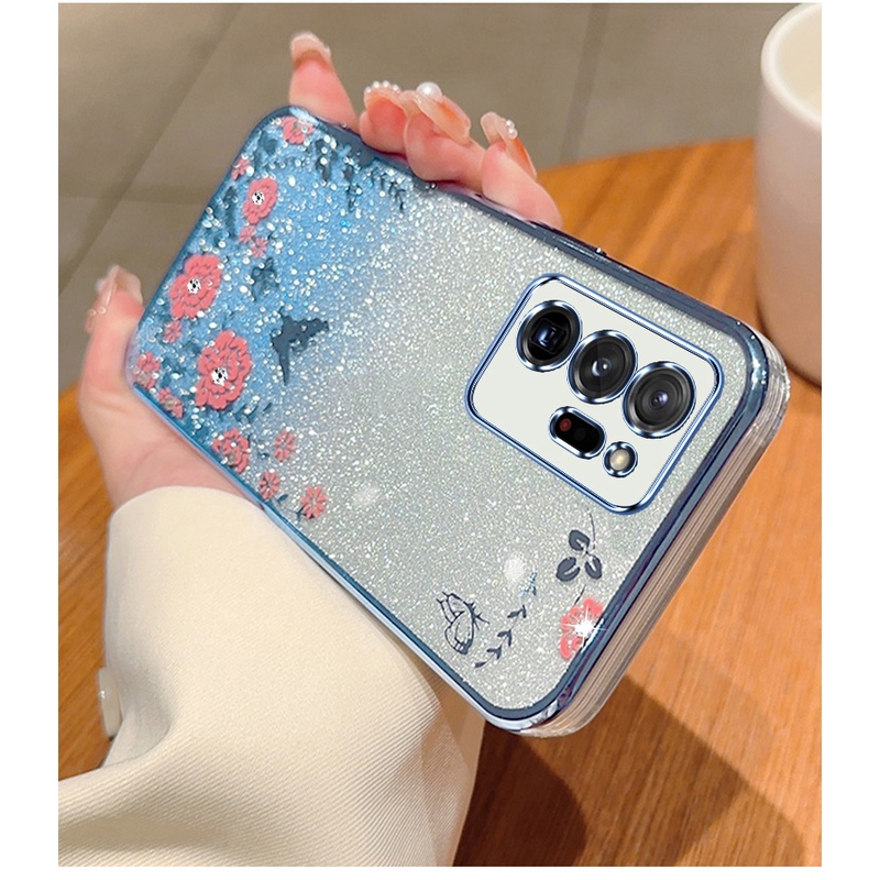 Bao Da Điện Thoại Họa Tiết Hoa Và Bướm Cho Samsung Galaxy Note 20 Ultra S8 S9 Plus Ốp