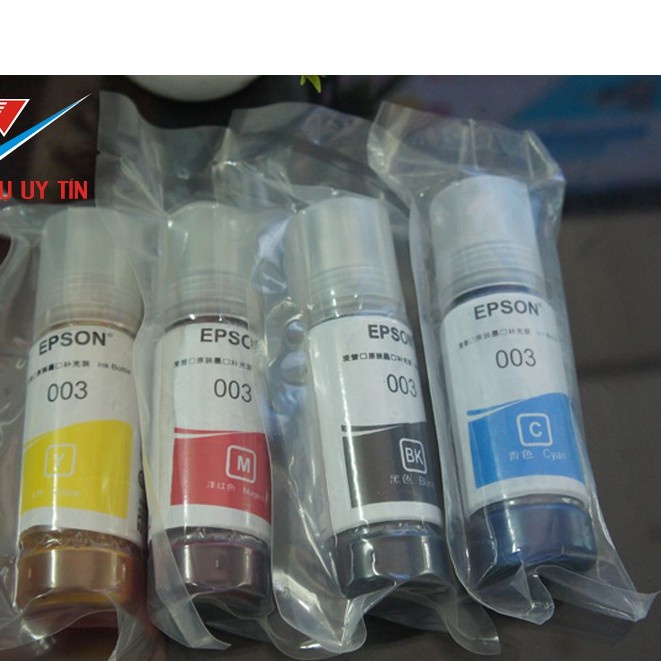 ☘️Bộ mực in 4 màu 003 cho máy in Epson L1110/ L3110/ L3150/ L4150/ L1110 (Đen/xanh/)mực nhập khẩu