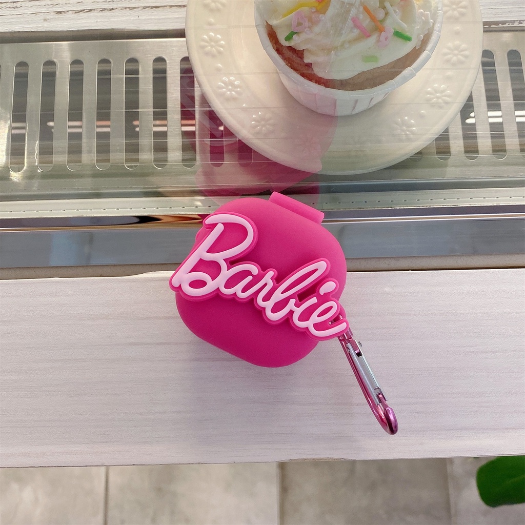 3D Cartoon Barbie bag Soft Silicone Casing For Samsung Galaxy Buds-2-Live-Pro Case Bluetooth Wireless Headphone Charging Cover Compartment Protective Shell