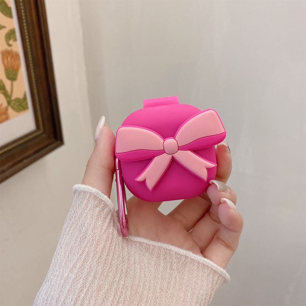 3D Cartoon Barbie bag Soft Silicone Casing For Samsung Galaxy Buds-2-Live-Pro Case Bluetooth Wireless Headphone Charging Cover Compartment Protective Shell