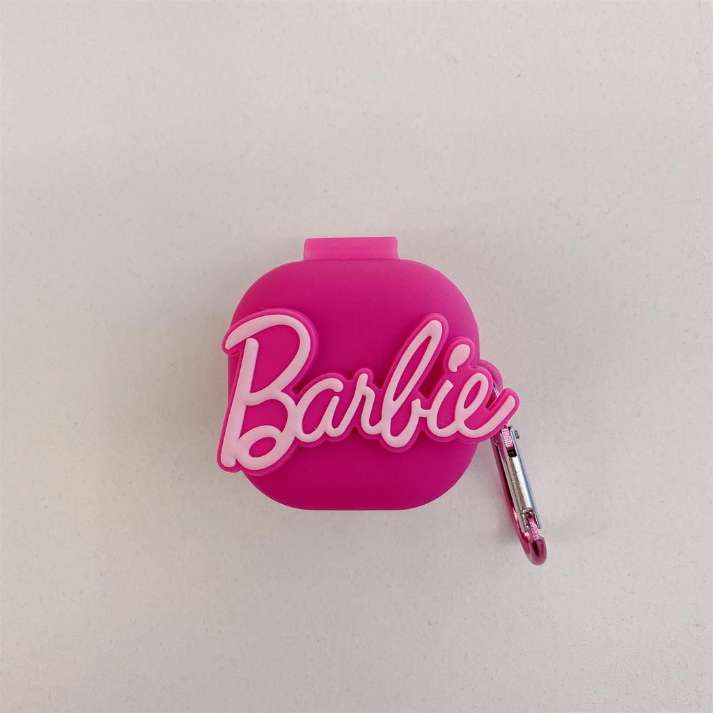 3D Cartoon Barbie bag Soft Silicone Casing For Samsung Galaxy Buds-2-Live-Pro Case Bluetooth Wireless Headphone Charging Cover Compartment Protective Shell