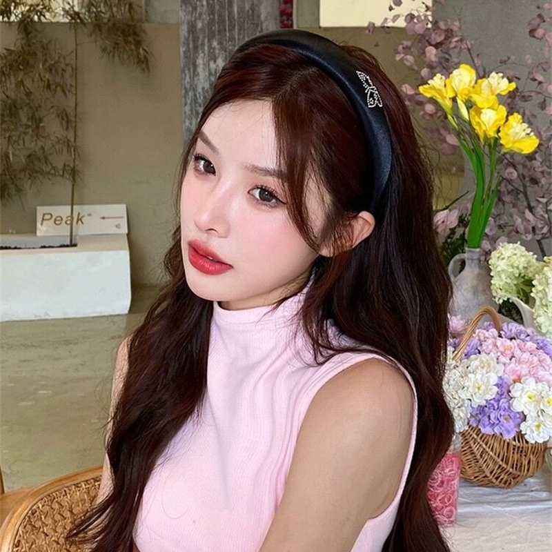 Băng Đô Cài Tóc Bằng Xốp Đính Đá Hình Bướm Thời Trang Cho Nữ CHLINS