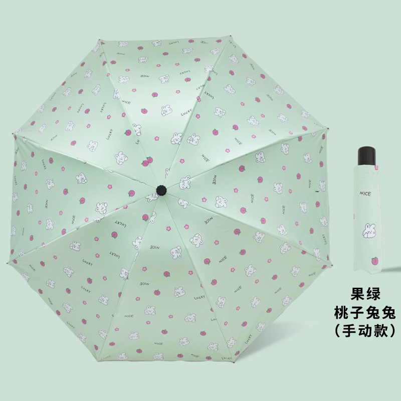 Ô Dù Che Nắng Ngoài Trời Che Mưa Mini Cute Gấp Gọn Hình Thỏ Dễ Thương Nhỏ Gọn