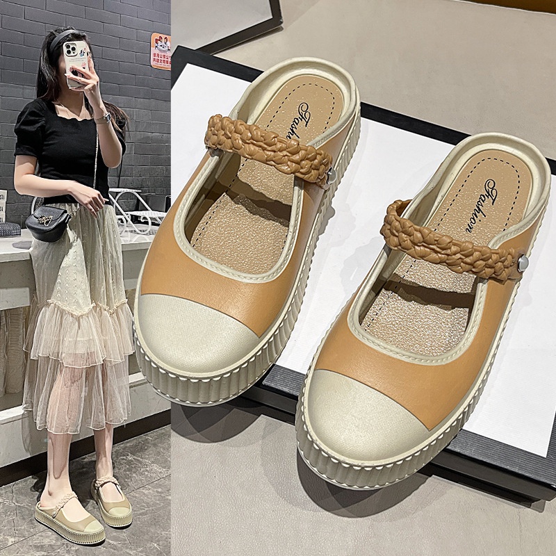 Juliet  Dép Lông Đế Dày 2023NEW mùa hè dép quai hậu Xinh Xắn B90H2WQ 35Z230828