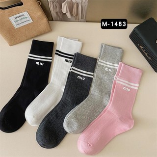 Vớ cotton Cổ Cao Vừa In Chữ Phong Cách Hàn Quốc Thời Trang Mùa Thu Hàng Mới Dành Cho Bạn Nữ 23